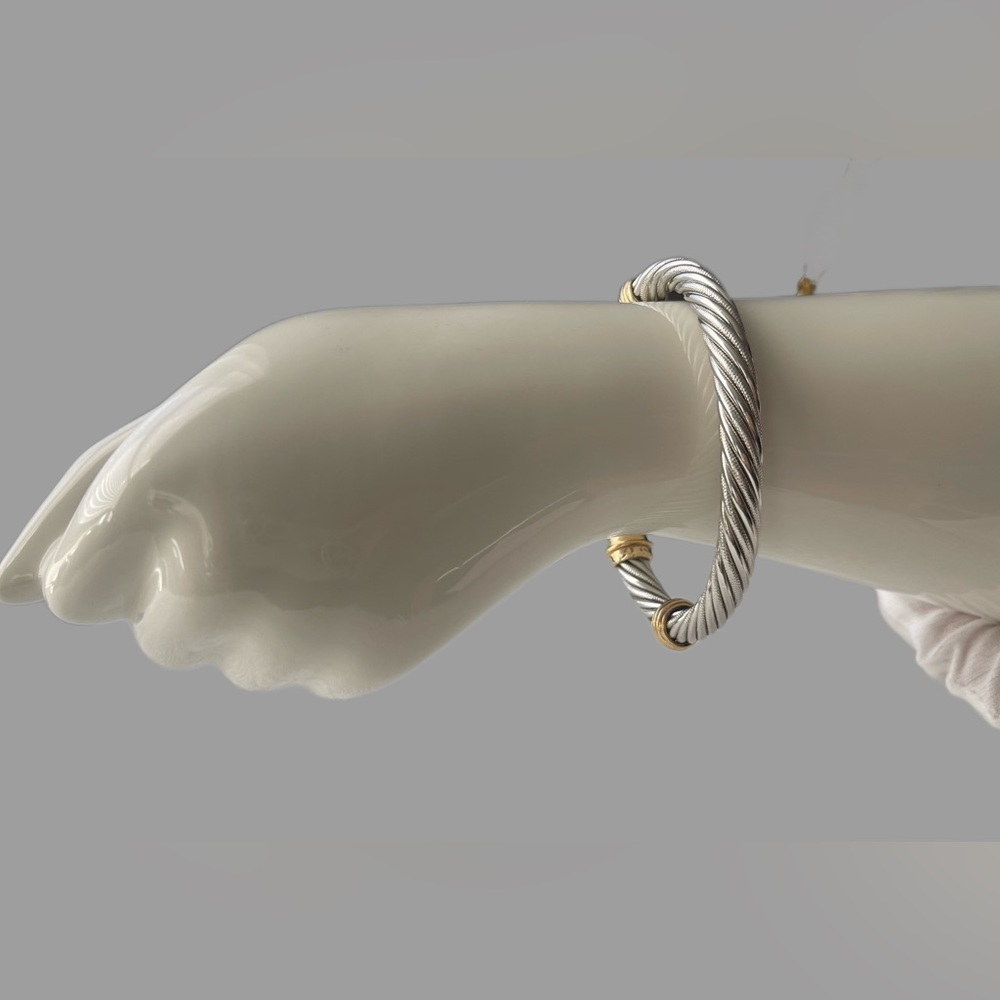 🎉SALE🎉  Antique Twisted Cable Cuff Two-Tone Bracelet